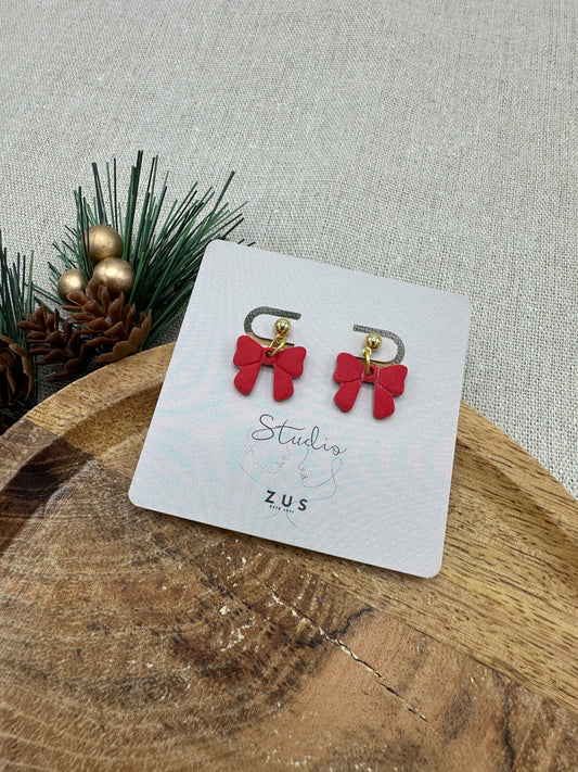 Merry Bow – kerst oorbellen goud speels