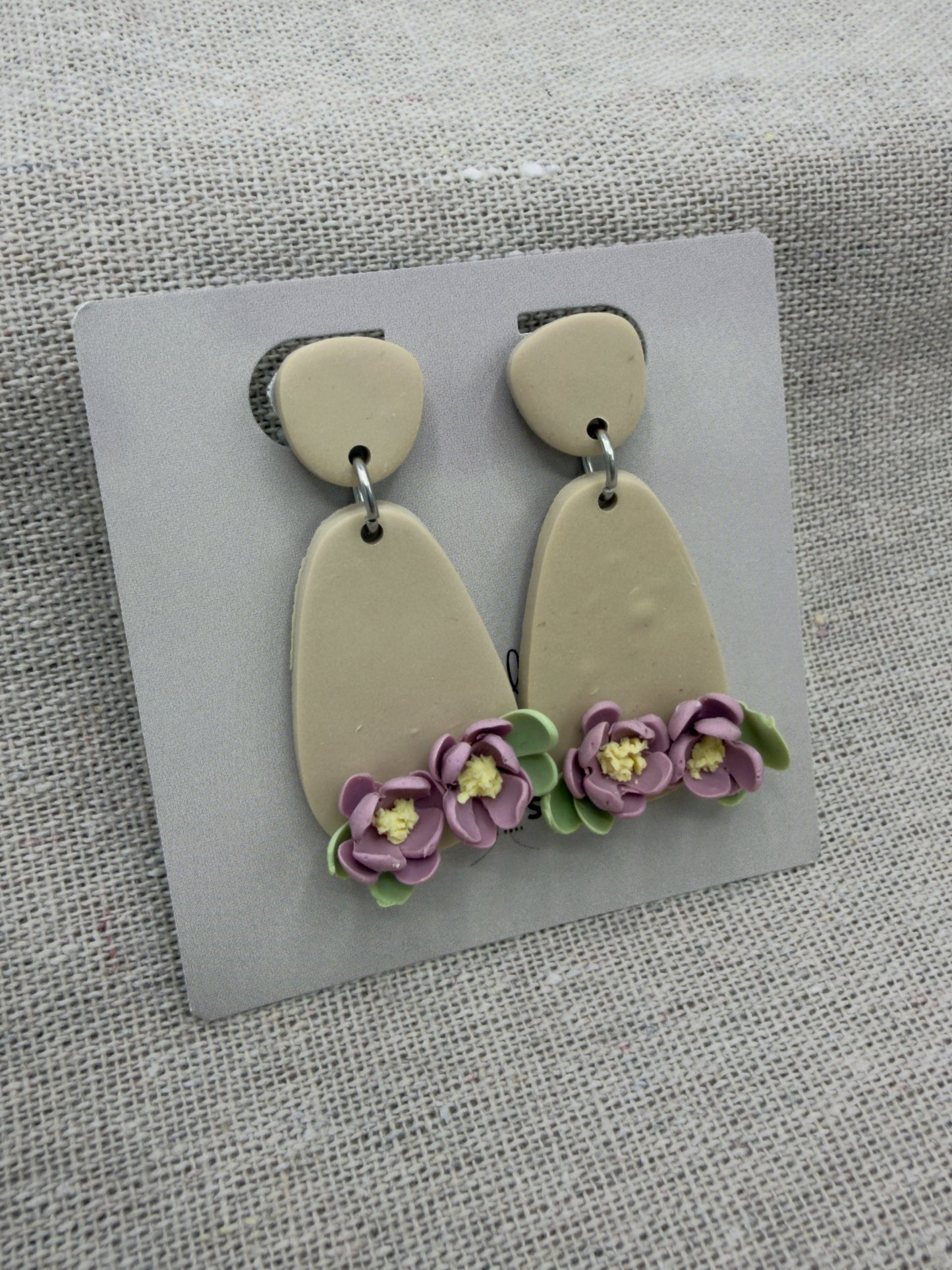 statement oorbellen paars flora