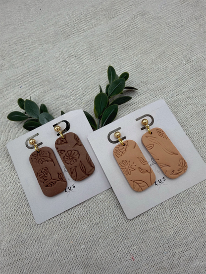 Lina – almond handgemaakte statement oorbellen