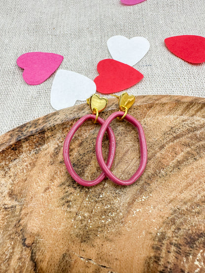Romy – roze oorbellen zacht en vrouwelijk