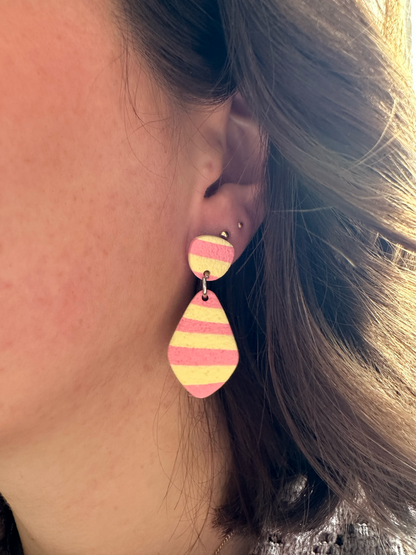 Candy Drop – gestreepte oorbellen speels