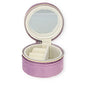 Sieraden reisdoosje met spiegeltje rond Purple