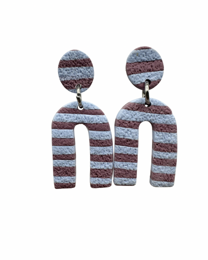 Soft Stripe – gestreepte oorbellen modern