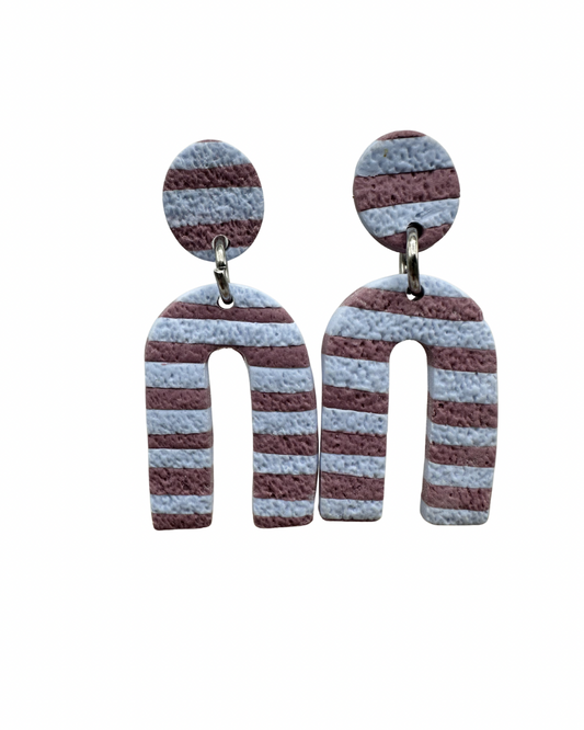 Soft Stripe – gestreepte oorbellen modern