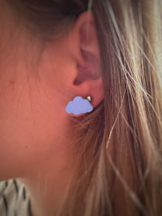 Skye Vintage Blauw – minimalistische blauwe oorbellen
