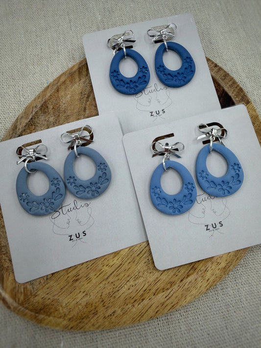 Jasmijn Diepblauw – unieke blauwe oorbellen