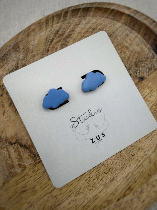 Skye Vintage Blauw – minimalistische blauwe oorbellen