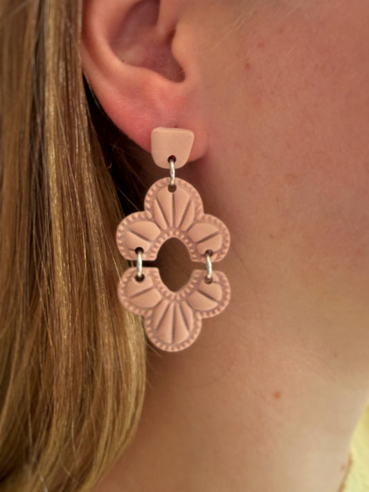 statement oorbellen beige vera